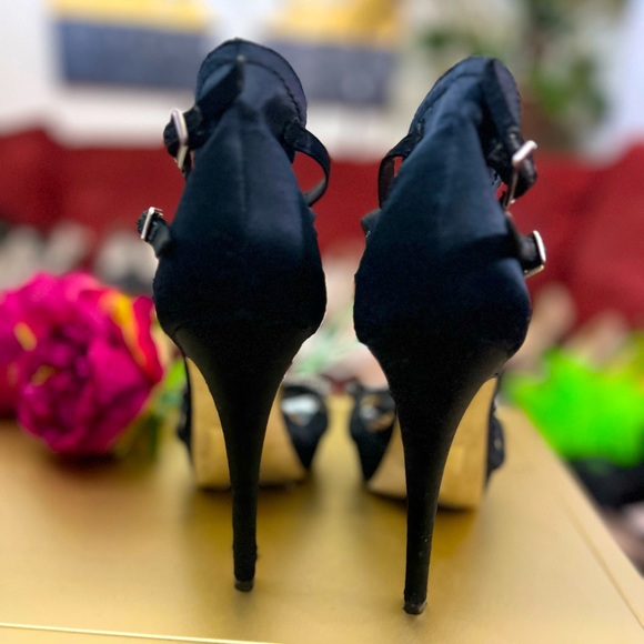 bebe Rhinestone Platform stiletto platform sandals - Picture 4 of 15